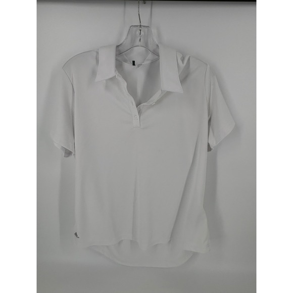 Adidas Primegreen XL Womens White Polo Shirt Golf Athletic Short Sleeve - Picture 1 of 8